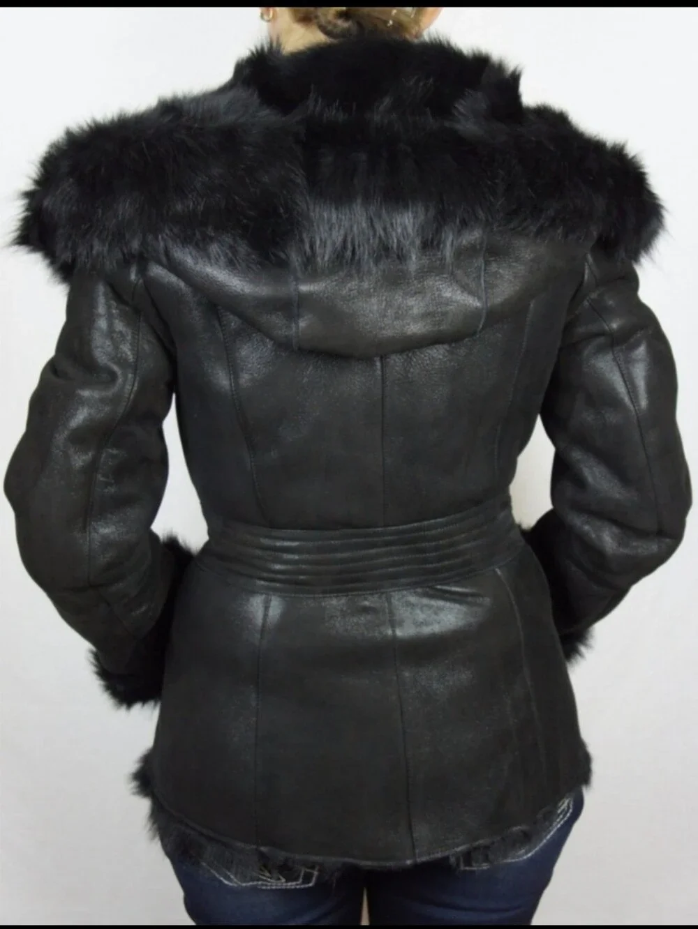'Victoria' 100% Genuine Sheepskin Tuscana Shearling Fur Coat